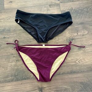 Bundled Set of Swimsuit Bottoms - Women Size Large for Both